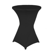 32 &quot;x43&quot; Cóctel negro spandex estiramiento redondo cubierta de mesa para bodas para bodas